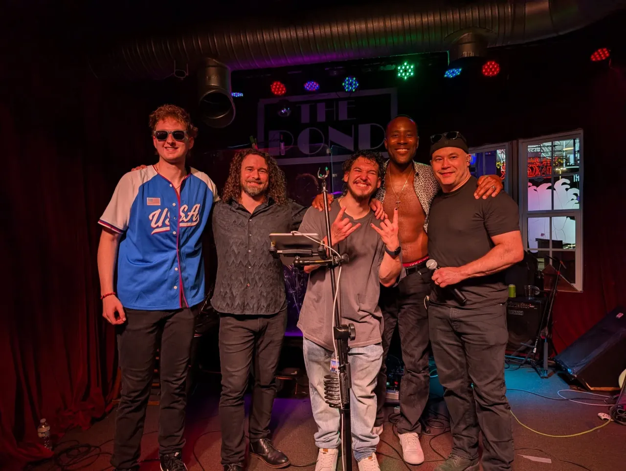 Neon Belly, the full lineup, at The Pond